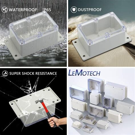 ip65 electrical junction box|ip65 enclosure clear lid.